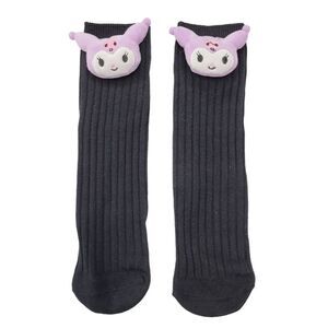 2/$20 Brand New Black/Purple Kuromi Socks Kids 6-10 Yrs